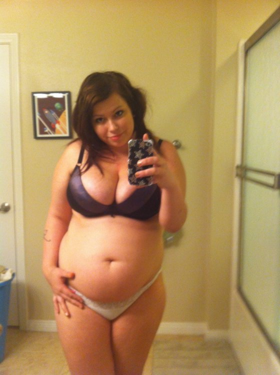 Topless teens selfie chubby