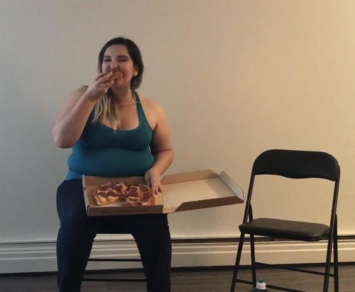 Pizza Again Part 1 Video Clips Stuffing Eating Curvage