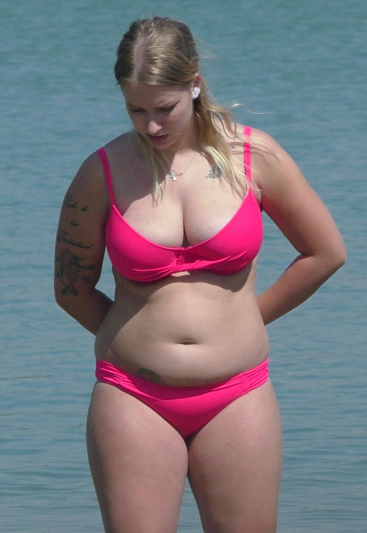 Chubby girl bikini