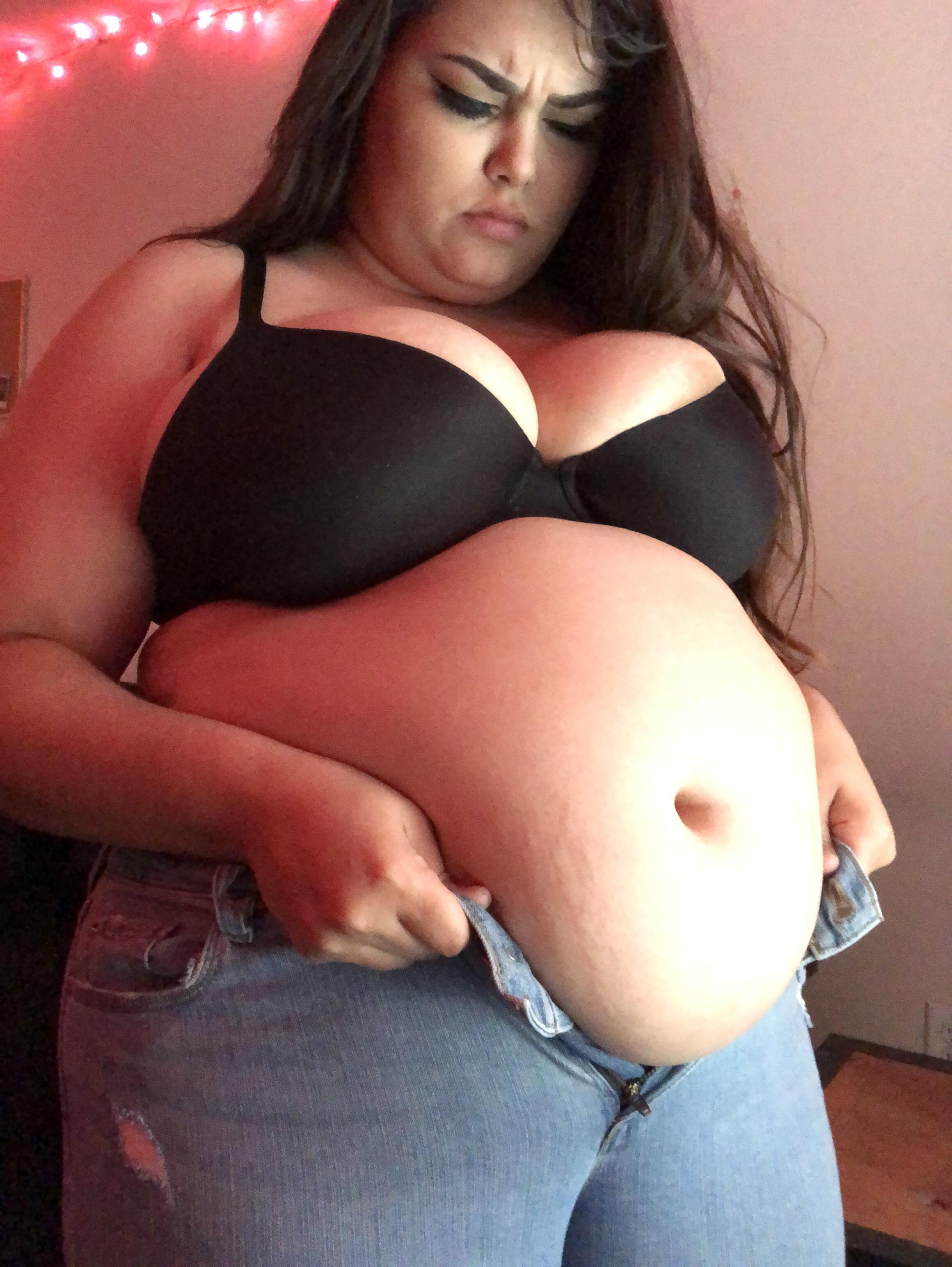 Skinny Girl Stuffed Belly