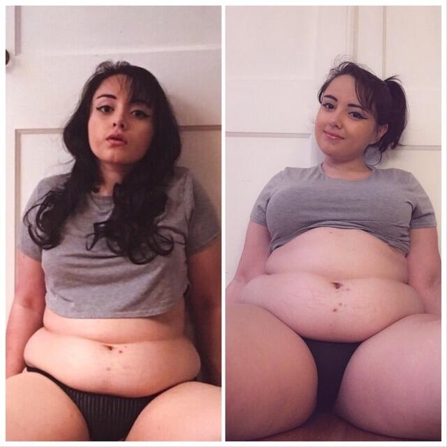 Girls gaining weight. Раскормленные девушки до и после. Раскармливание до и после. Фиди до и после набора веса девушки.