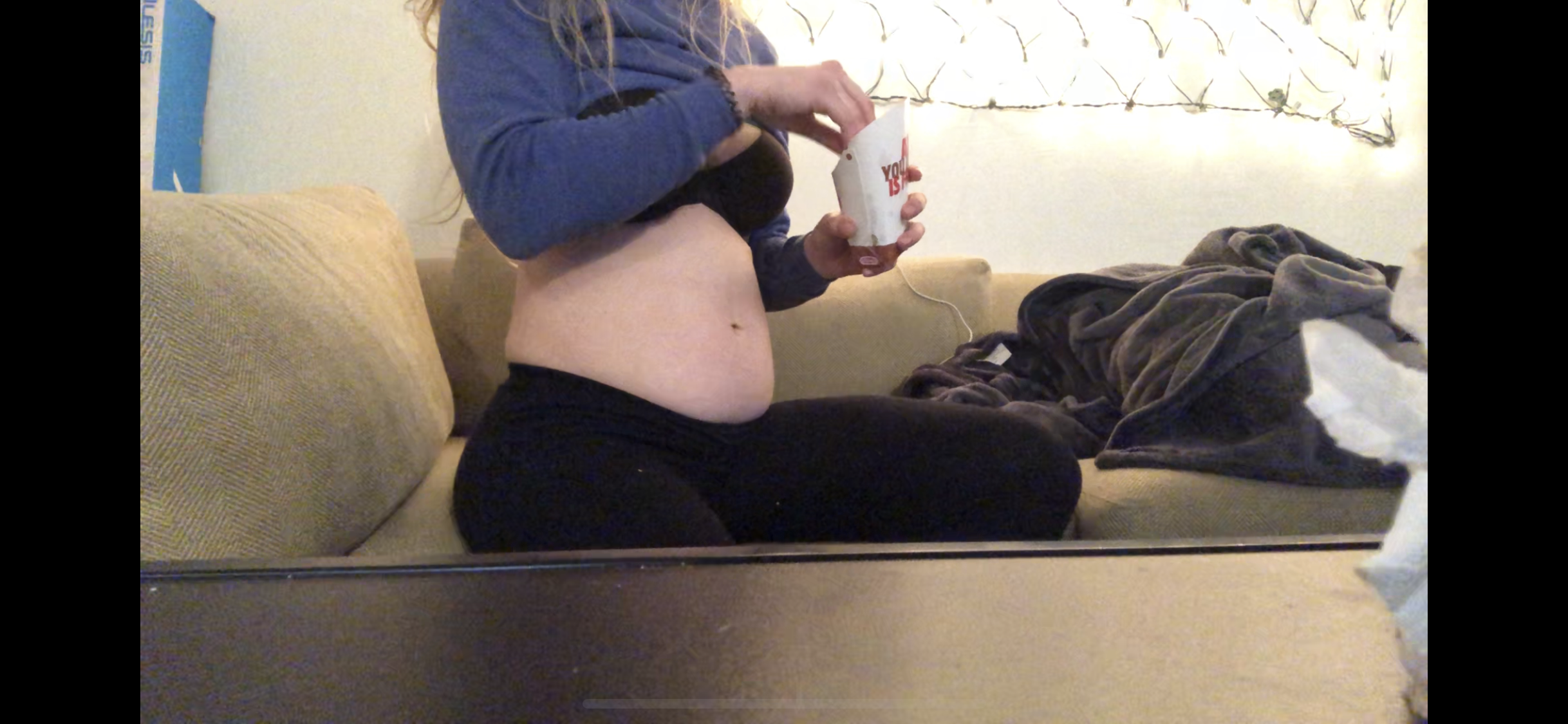 BK Super Binge 1st Attempt - Video Clips - Stuffing/Eating - Curvage