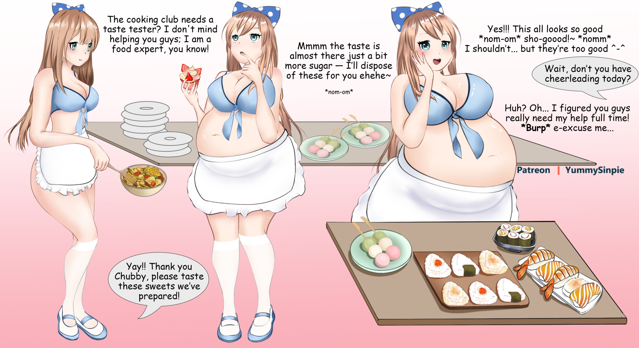 Fat Anime Girls Weight Gain Comic