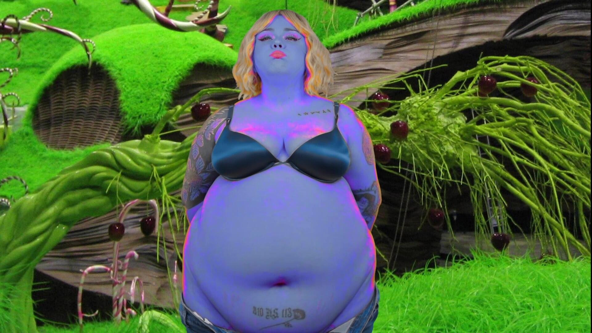 Violet - Blueberry Addicted​ ​ - Video Clips - Weight Gain - feeder/feedee  - Curvage