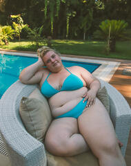 Blue bikini chilling