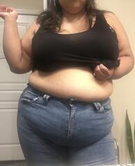 Belly in jeans