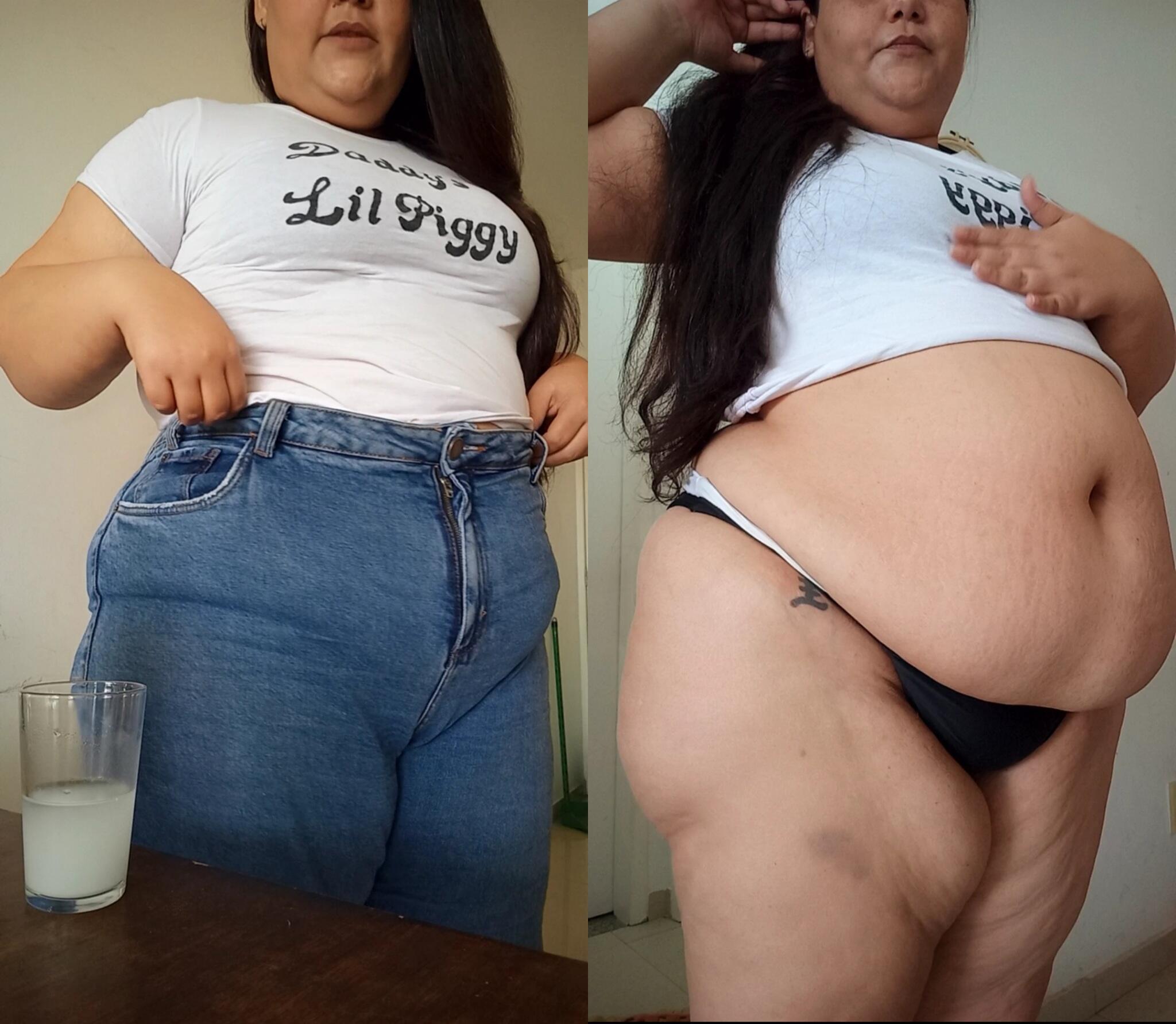 Baking soda + vinegar bloating - Video Clips - Stuffing/Eating - Curvage