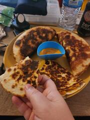 Homemade quesadilla and tacos