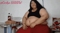 3carlys shows off her big belly.gif