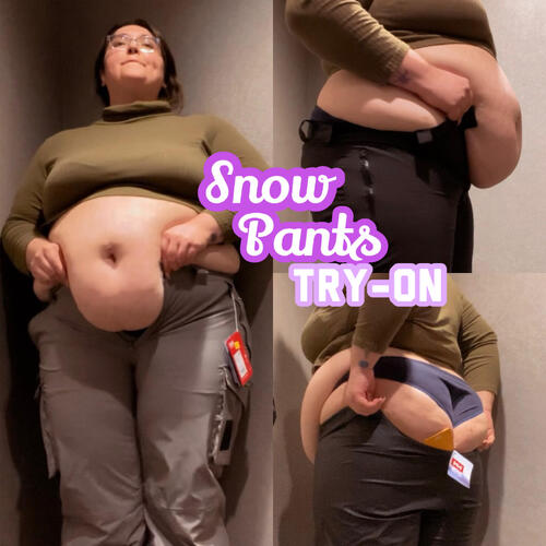 SNOW PANTS TRY-ON