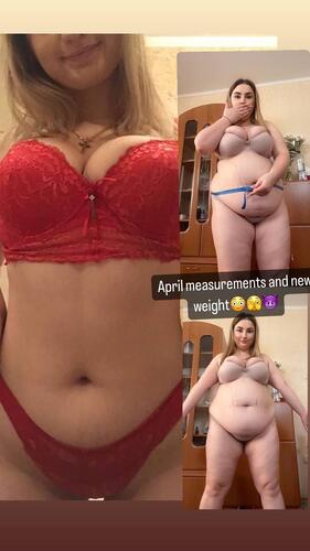 April measurements and new weight 🤯😳😈