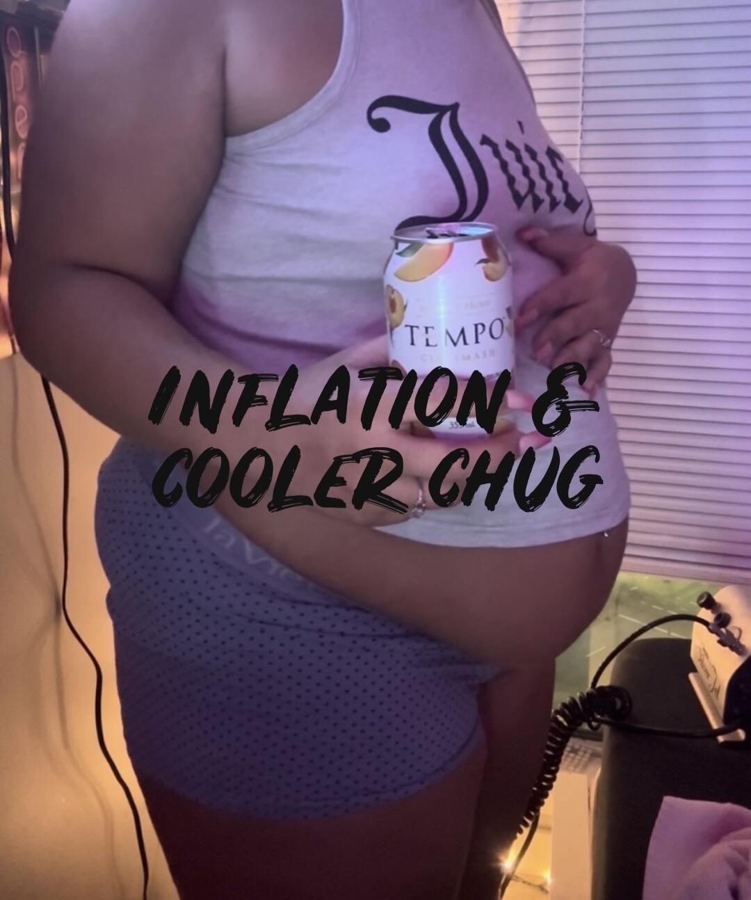 Inflation & Cooler Chug - Video Clips - Weight Gain - feeder/feedee -  Curvage