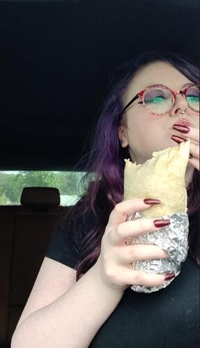 Semi-Public Stuffing: Destroying a Huge Burrito in My Car